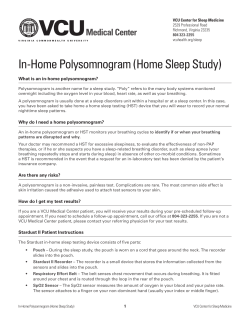 In-Home Polysomnogram (Home Sleep Study)