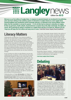 Edition One - Langley School