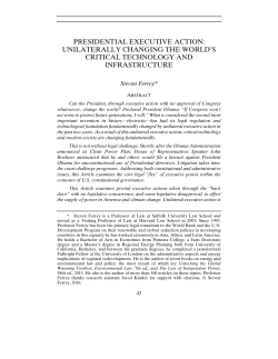 presidential executive action: unilaterally changing