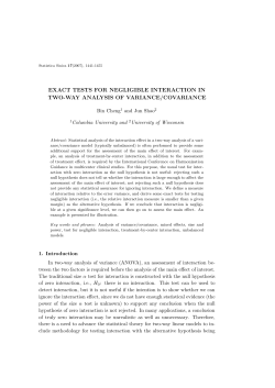 Exact Tests for Negligible Interaction in Two