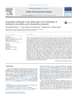 Sustainable livelihoods in the global land rush? Archetypes of