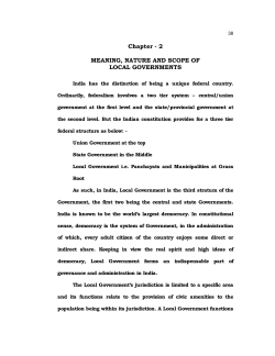 2 MEANING, NATURE AND SCOPE OF LOCAL GOVERNMENTS