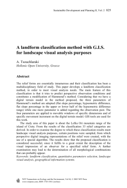 A landform classification method with GIS for landscape