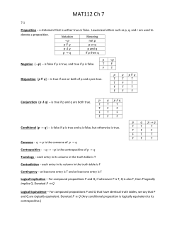 MAT112 Chapter 7 Vocabulary - Missouri Western State University