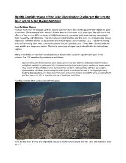 Health Considerations of the Lake Okeechobee Discharges that