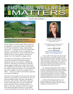 Engaging in Simple, Healthy Pleasures Can Restore Balance to our