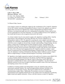 Cedar N. Hesse, PhD Bioscience Division &ndash; B11 P.O. Box 1663