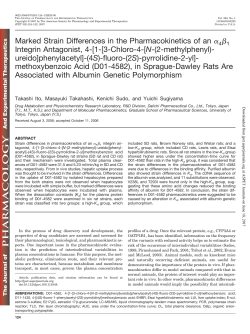 Marked Strain Differences in the Pharmacokinetics of an 4 1 Integrin