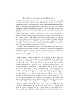Bose-Einstein condensation in dilute gases - and