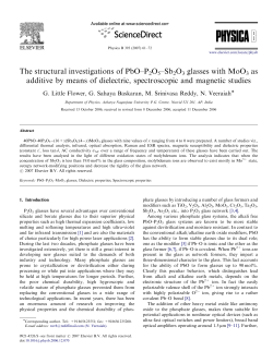 The structural investigations of PbO–P2O5–Sb2O3 glasses with