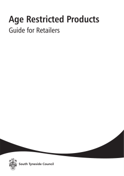 Age Restricted Products - South Tyneside Council