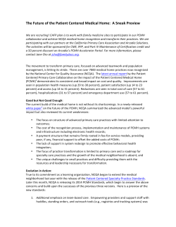 The Future of the Patient Centered Medical Home