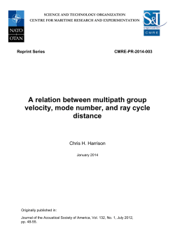 A relation between multipath group velocity, mode number, and ray