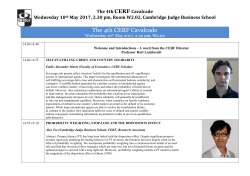 Speakers and Programme