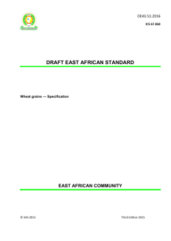 DRAFT EAST AFRICAN STANDARD