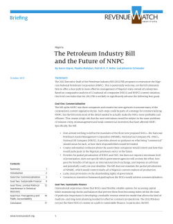 The Petroleum Industry Bill and the Future of NNPC