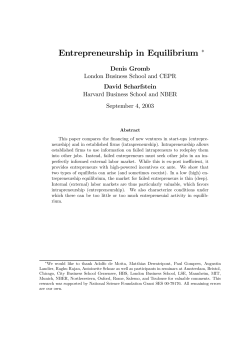 Entrepreneurship in Equilibrium - people.hbs.edu