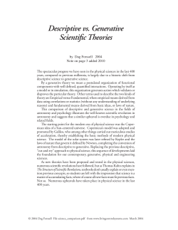 science _comparison - Living Control Systems Publishing