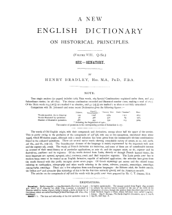 Note to See-Senatory - Oxford English Dictionary
