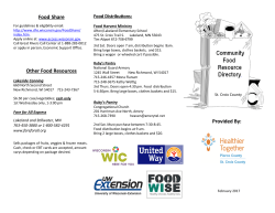 Food Share Other Food Resources Provided By: