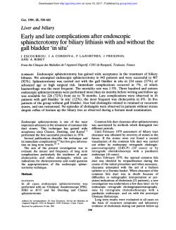 Early and late complications after endoscopic sphincterotomy