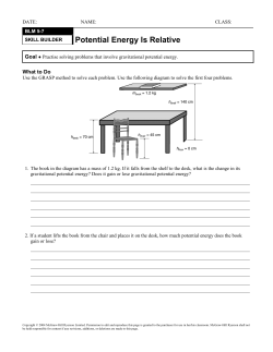 Potential Energy Is Relative