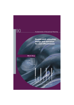 Double-shift schooling - UNESDOC