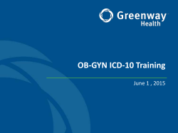 OB-GYN ICD-10 Training