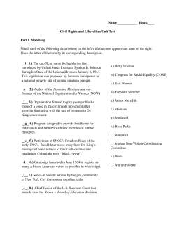 Civil Rights and Liberalism Unit Test KEY