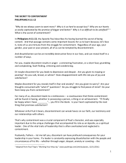 THE SECRET TO CONTENTMENT PHILIPPIANS 4:11