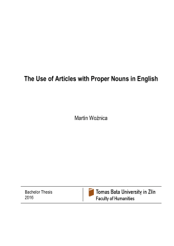 The Use of Articles with Proper Nouns in English