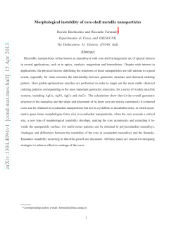 Morphological instability of core