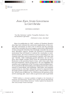 Jane Eyre, from Governess to Girl Bride