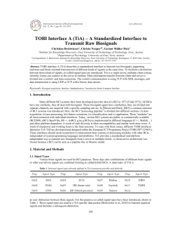 TOBI Interface A (TiA) &ndash; A Standardized Interface to Transmit Raw