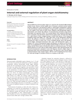 Internal and external regulation of plant organ