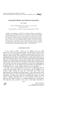 Quantified Beliefs and Believed Quantities