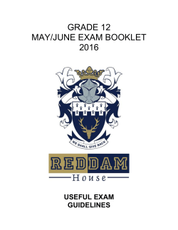 grade 12 may/june exam booklet 2016