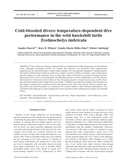 Cold-blooded divers: temperature-dependent dive performance in