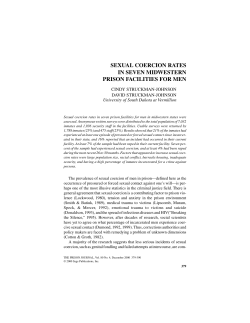 sexual coercion rates in seven midwestern prison facilities for men