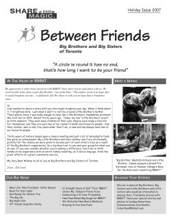 Between Friends - Big Brothers Big Sisters of Toronto