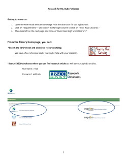 Butler`s research - Harrington Library Consortium