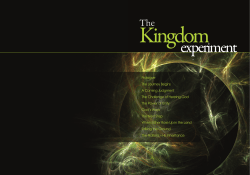 The Kingdom experiment - Watchmen for the Nations