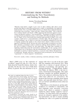 Burman 2012 - History from Within