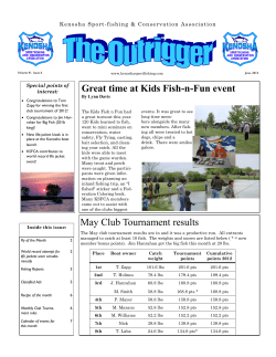 Great time at Kids Fish-n-Fun event May Club Tournament results