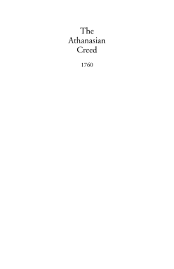 The Athanasian Creed - Swedenborg Foundation