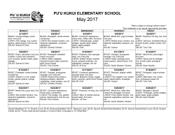May 2017 - Pu`u Kukui Elementary School