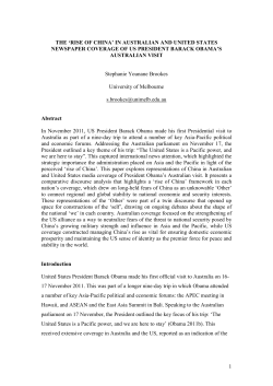 the `rise of china` in australian and united states newspaper