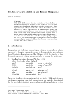 Multiple-Feature Mutation and Realize Morpheme