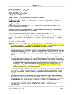 Dog Rules - Pueblo County Extension