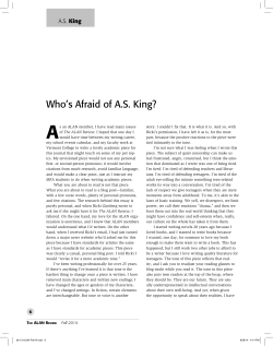 The ALAN Review- v42n1 - Who`s Afraid of A.S. King?